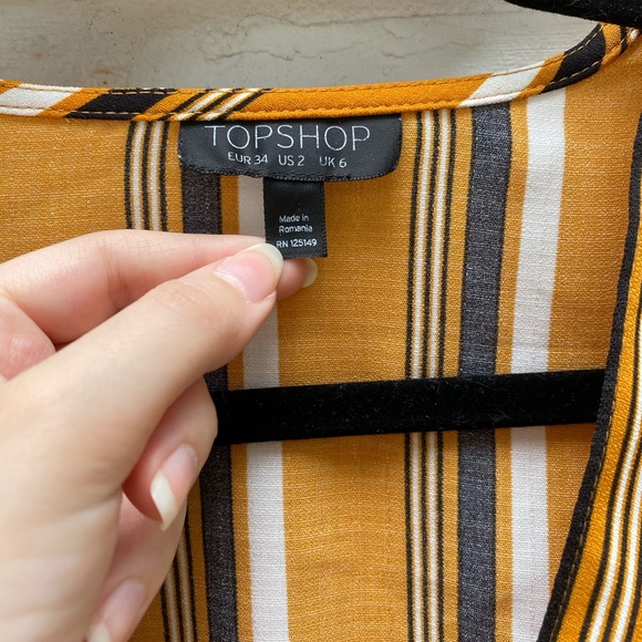 Topshop Striped Blouse - Picture 4 of 7